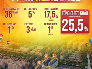 Park residence đối diện sunworld giá chỉ từ 1 tỷ 2  chiết khấu 25%