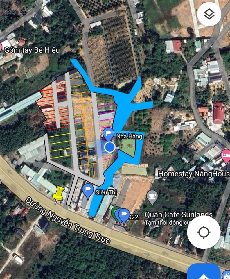 Bán đất đường nguyễn trung trực, khu suối sim, diện tích 347.8m2 giá 2,699 tỷ