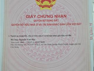 Bán nhà xưởng mặt tiền đường kênh c (đất thổ cư)  dt 255.5m2 10 tỷ