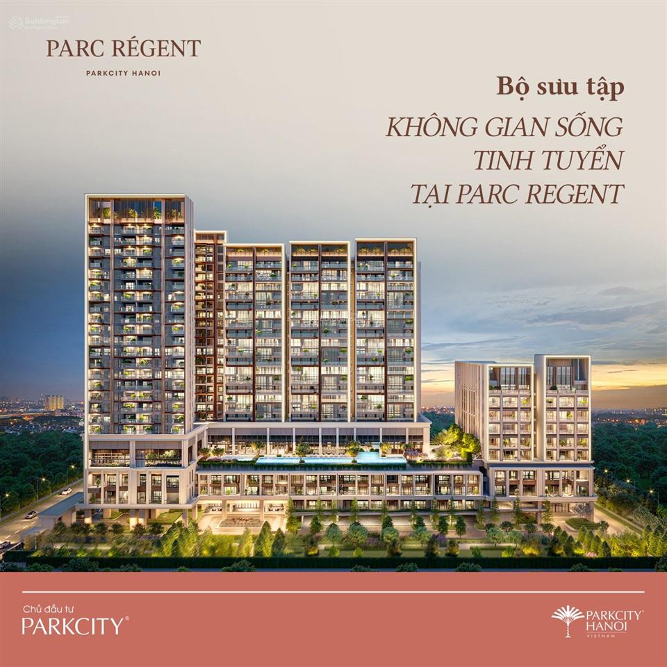 Bán căn góc 3pn dt 145m2 tòa parc regent kđt park city | giá 125 triệu/m2 | tặng kèm 2 slot ô tô