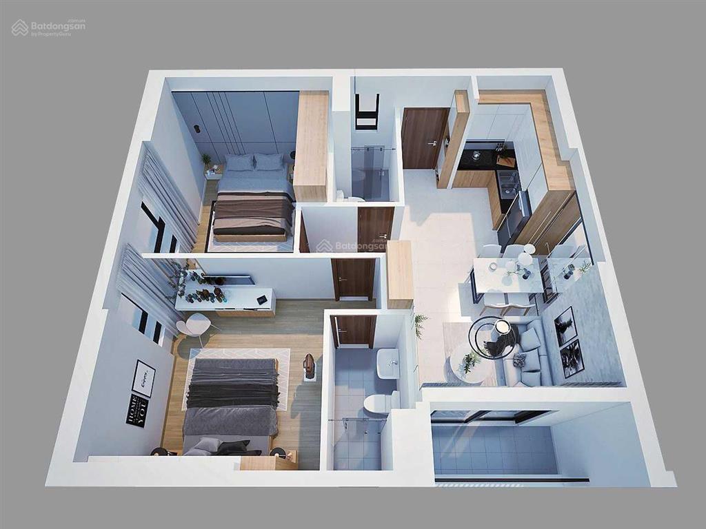 Căn hộ chung cư bcons garden 2pn1wc 43m2 1 tỷ 750