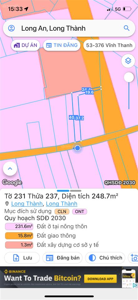 Chủ gửi bán 248m2 thổ cư + sổ riêng