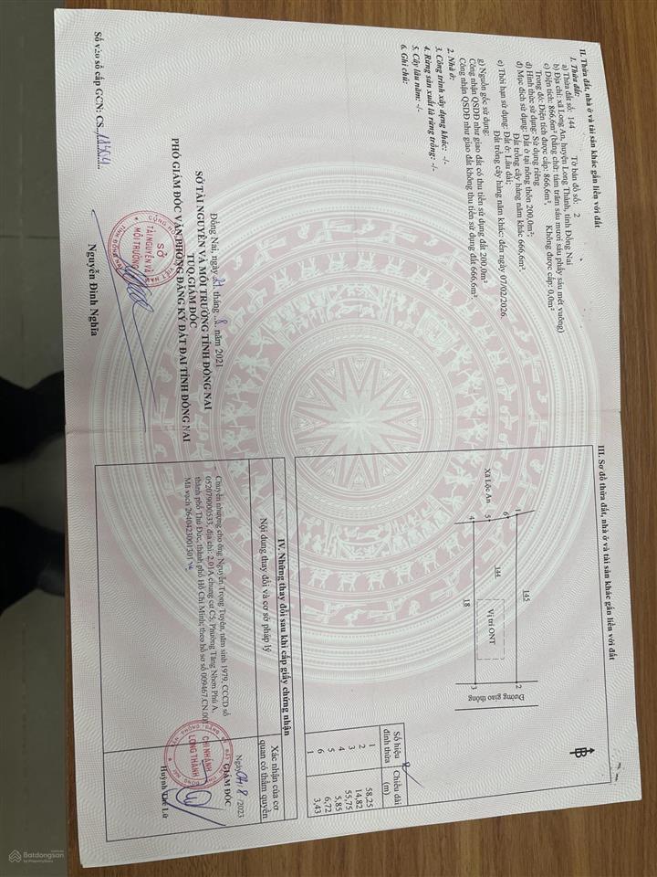 Chủ gửi bán 866m2 thổ cư+ sổ riêng vị trí an toàn, tiềm năng