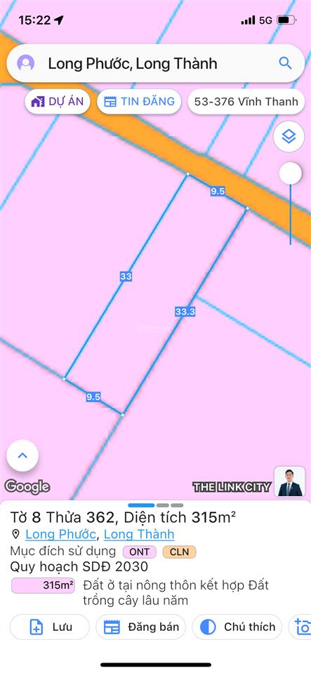 Chủ gửi bán 315m2 thổ cư + sổ riêng vị trí an toàn, dễ thanh khoản