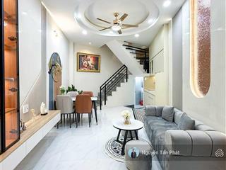 Lên sóng nhà đẹp full nội thất nguyễn bỉnh khiêm, p1, gò vấp hẻm trước nhà 4m gần mặt tiền 3 tầng