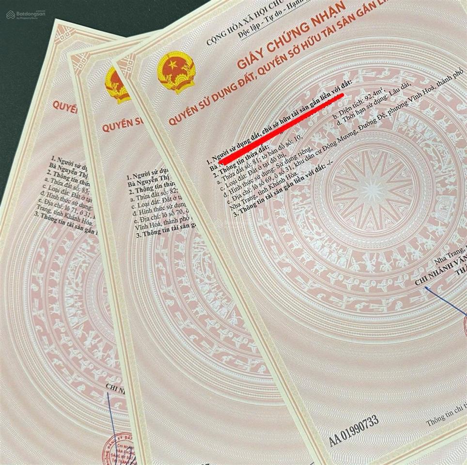 A941. bán 3 lô liền kề 212,4m  view biển khu biệt thự  22 tỷ 300 triệu