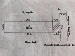 Bán lô đất mặt đường trung hành + vị trí siêu đẹp ngay gần ngô gia tự + diện tích 244m ngang 7m1