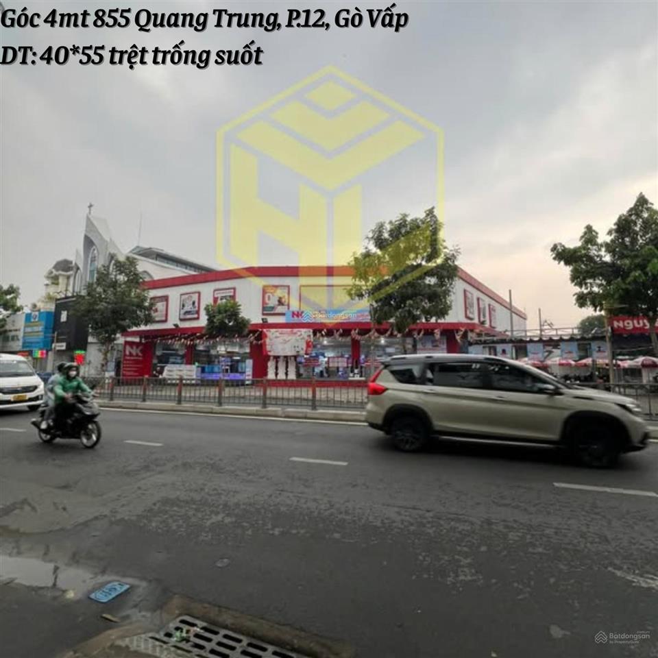 Cho thuê siêu phẩm 4 mặt tiền đường quang trung 40x55m, trống suốt có pccc vị trí có 1 0 2