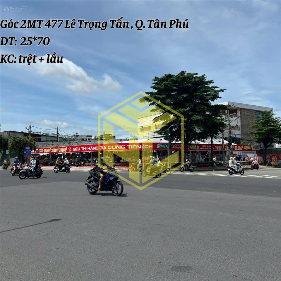 Siêu phẩm góc 2mt hoà bình 12m * 25m trệt + lầu trống suốt vị trí đẹp nhận diện thương hiệu tốt
