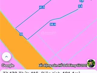 Lô đất mặt tiền lê thánh tông thị trấn đất đỏ  brvt dt 481 ngang 10 sâu 41 m 100 thổ cư