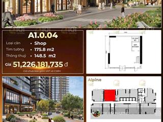 Eaton park  bán shophouse  tháp a1.0.04  dt 175 m2  giá bán gốc cđt gamuda land