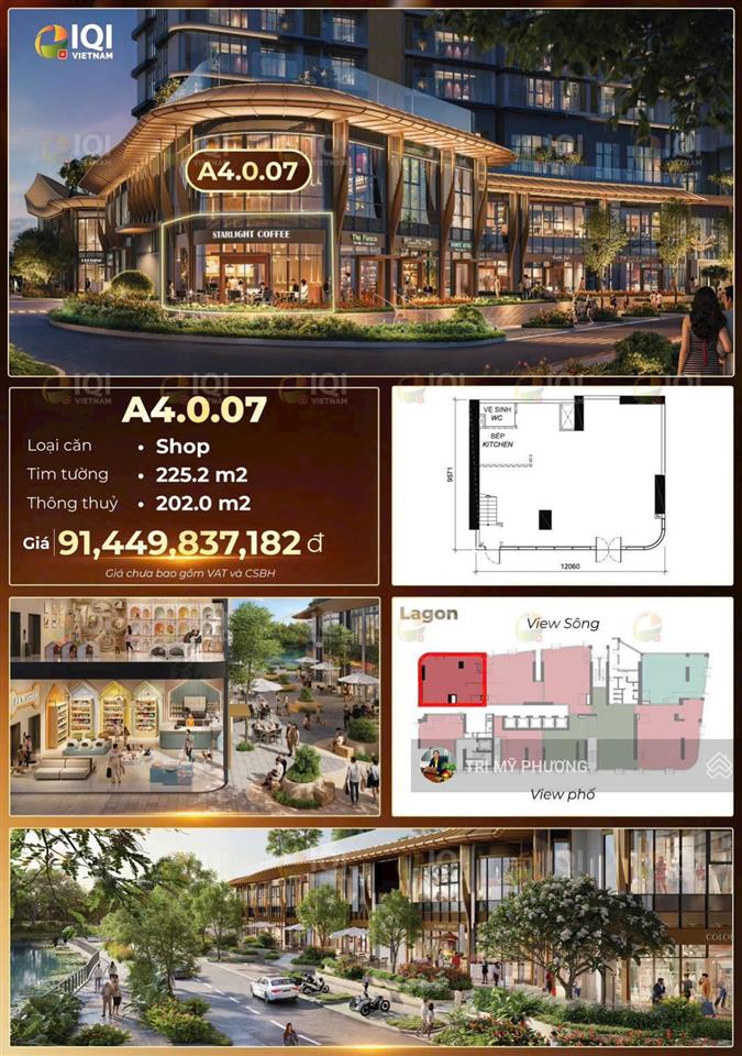 Eaton park  bán shophouse căn góc + view sông  chỉ cần 4,5 tỷ (5%) sở hữu ngay, giá gốc gamuda
