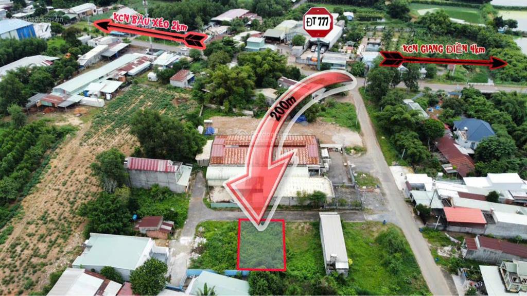 239m2 đất ngang 12m siêu đẹp sát bên kcn bàu xéo trảng bom có thổ cư sẵn, dân cư kín