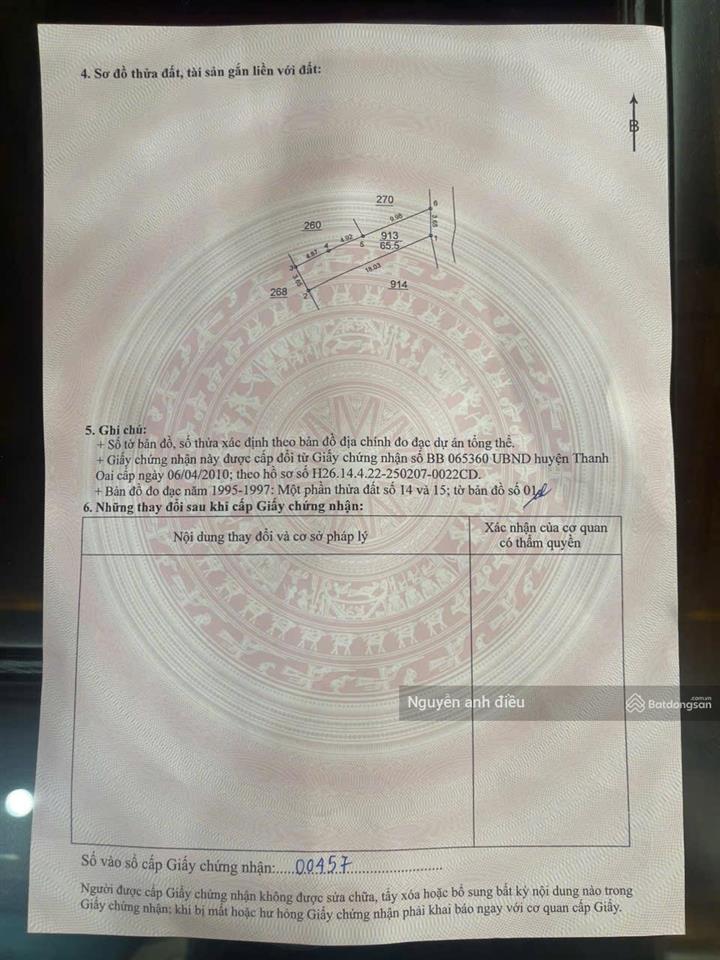 Bán đất thôn thượng bích hoà huyện thanh oai cách chợ đầu mối 500m