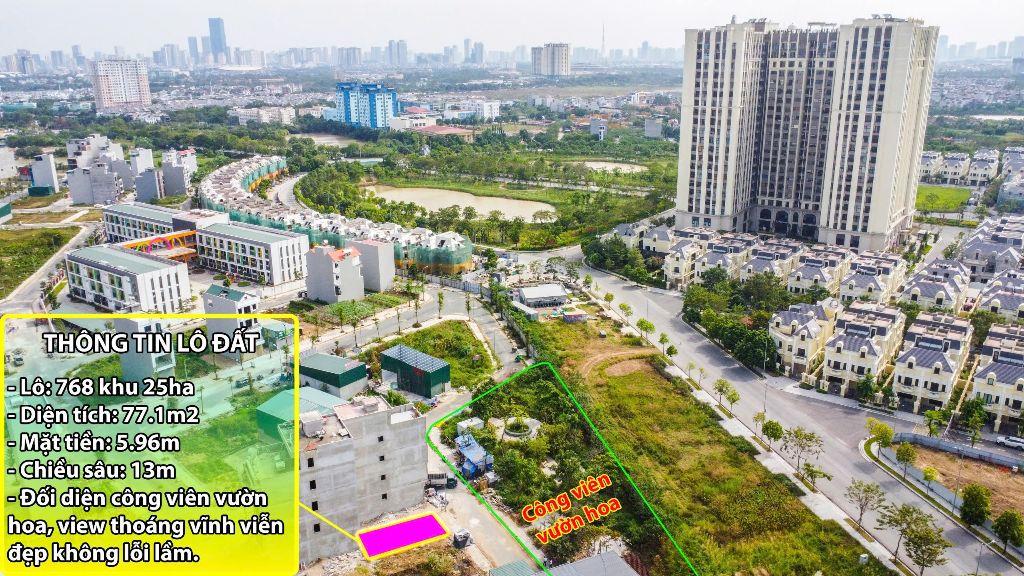 Bán lô 50m2 view công viên trường học khu 25ha giáp KĐT An Lạc cách Mỹ Đình 3km giá 1xxtr