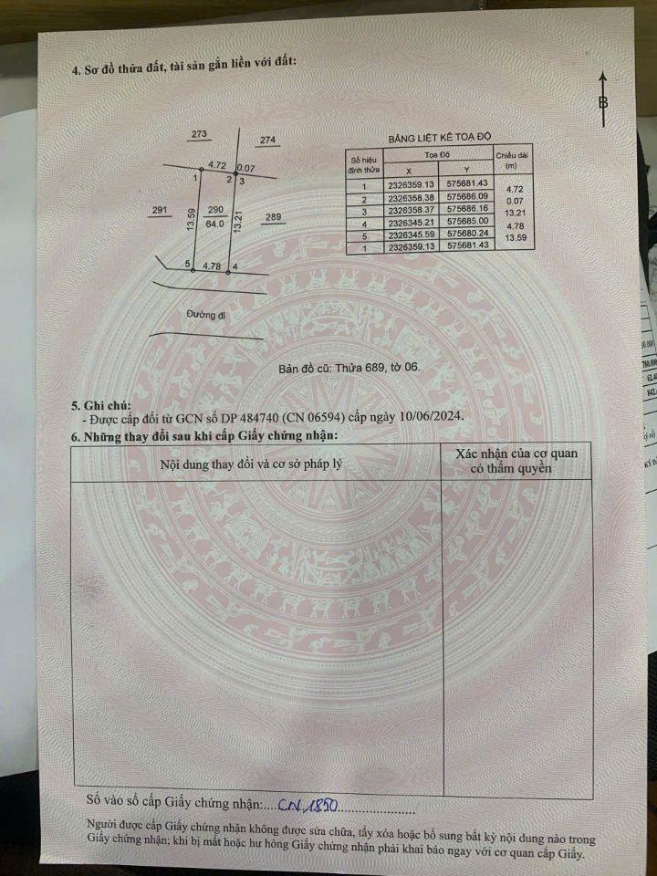 Lô áp góc diện tích 64m2 mặt tiền 4,78m hướng Nam gần công viên vườn hoa giá hợp lý