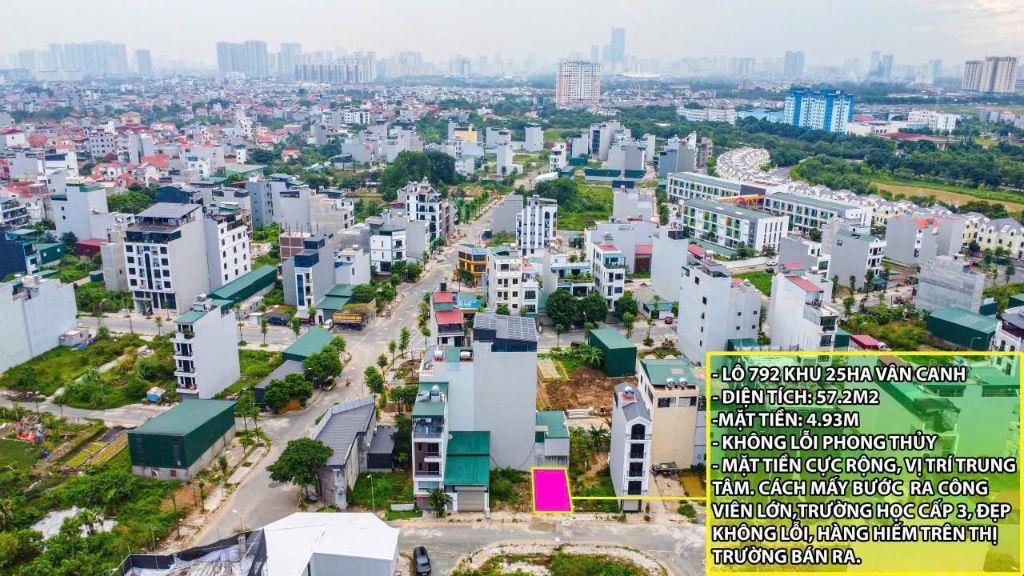 Bán lô đất 57m2 mặt tiền 4,93m gần công viên trường học ngay cạnh KĐT An Lạc giá hợp lý 0981559345