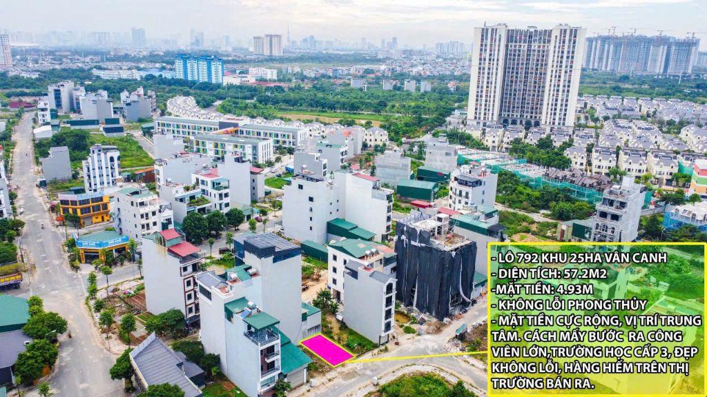 Bán lô đất 57m2 mặt tiền 4,93m gần công viên trường học ngay cạnh KĐT An Lạc giá hợp lý 0981559345