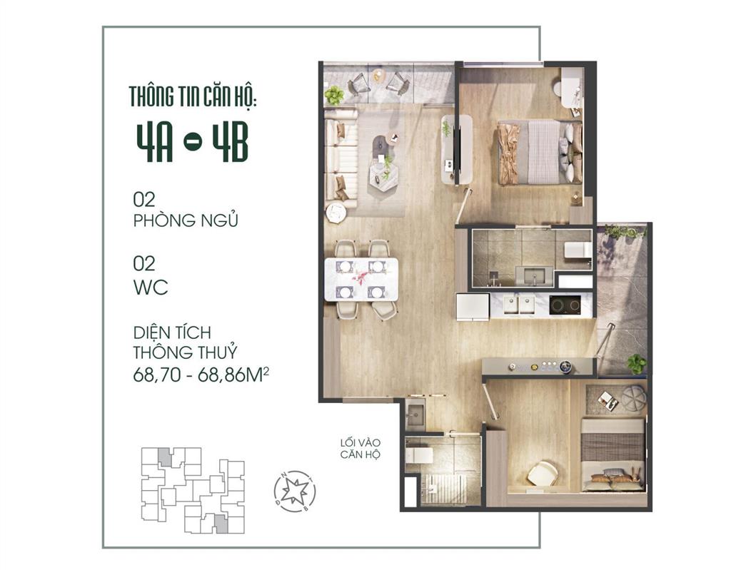 Bán căn 3 pn2wc fibonan quà tặng lên tới 150tr, hsls 0%/18 tháng, ck lên đến 7% giá 5,980 tỷ