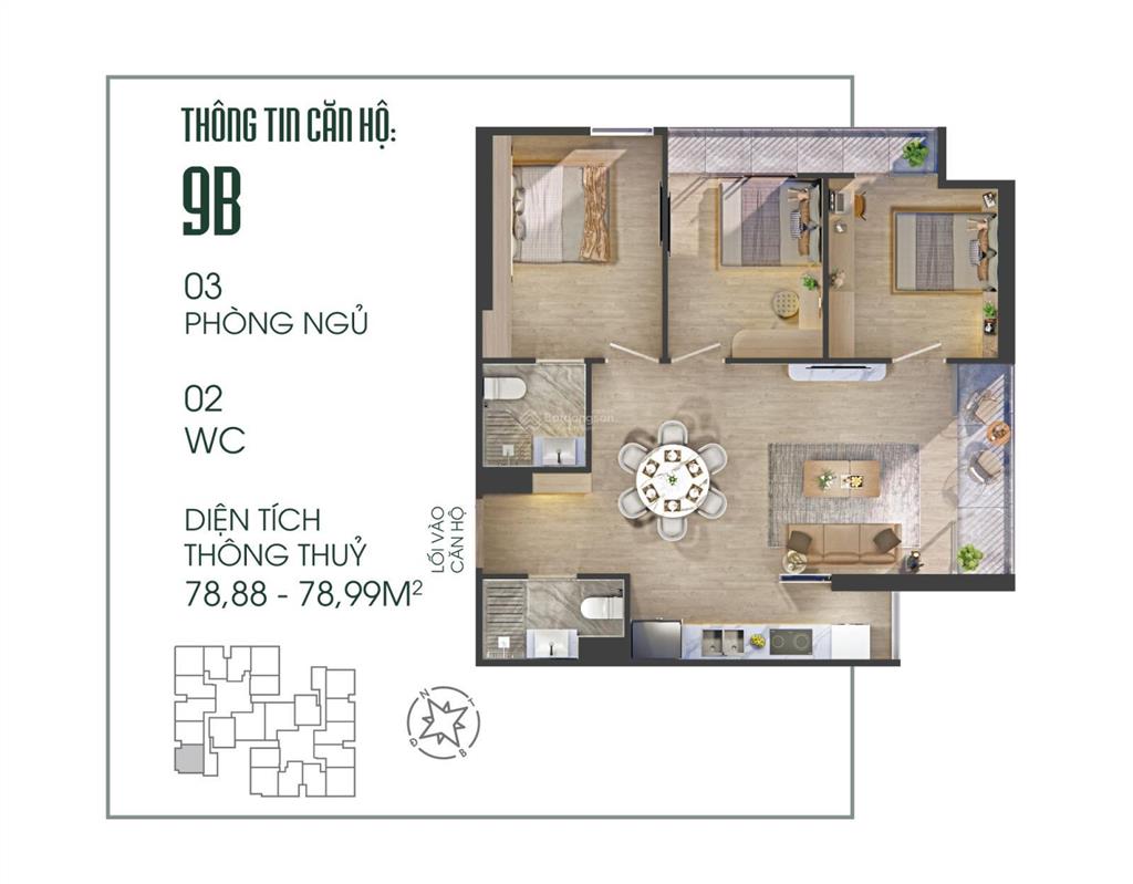 Bán căn 3 pn2wc fibonan quà tặng lên tới 150tr, hsls 0%/18 tháng, ck lên đến 7% giá 5,980 tỷ