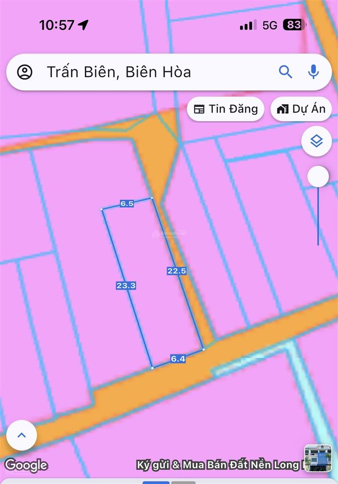 Bán lô đất phường an bình 146m2 thổ cư 100%  1 sẹc hàn thuyên