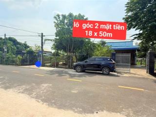 Lô góc 2 mặt tiền đường lớn nguyễn đình chiểu xã đất đỏ.18x50 có 200m thổ cư,để đầu tư & kinh doanh