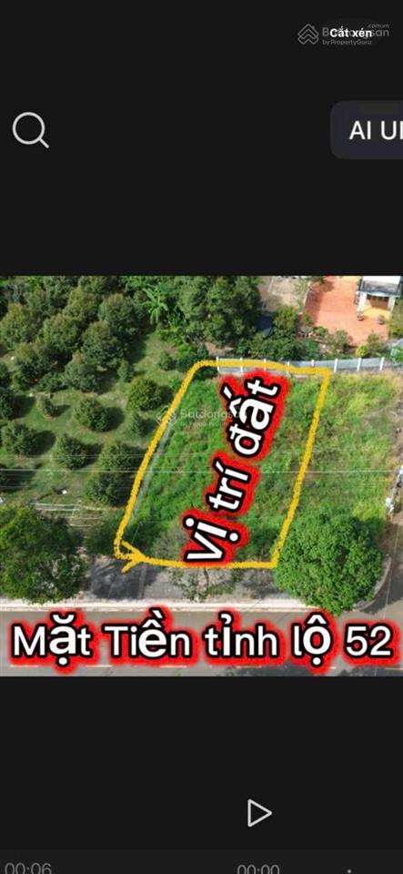 Bán đất mặt tiền đường nhựa kinh doanh buôn bán tỉnh lộ 52  long tân  xã đất đỏ  tp.hcm