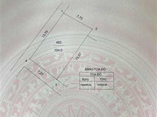 Chính chủ cần bán lô góc 104m2 tại phương quế, liên phương, thường tín. giá bán 4,35 tỷ. sdcc