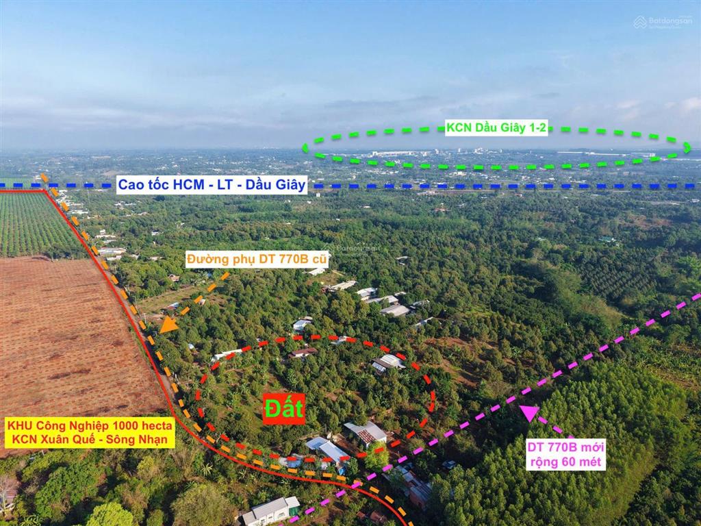 Bán gấp đất gần sân bay long thành, giá 696tr, 190m2, sổ hồng riêng, kế bên kcn xuân quế