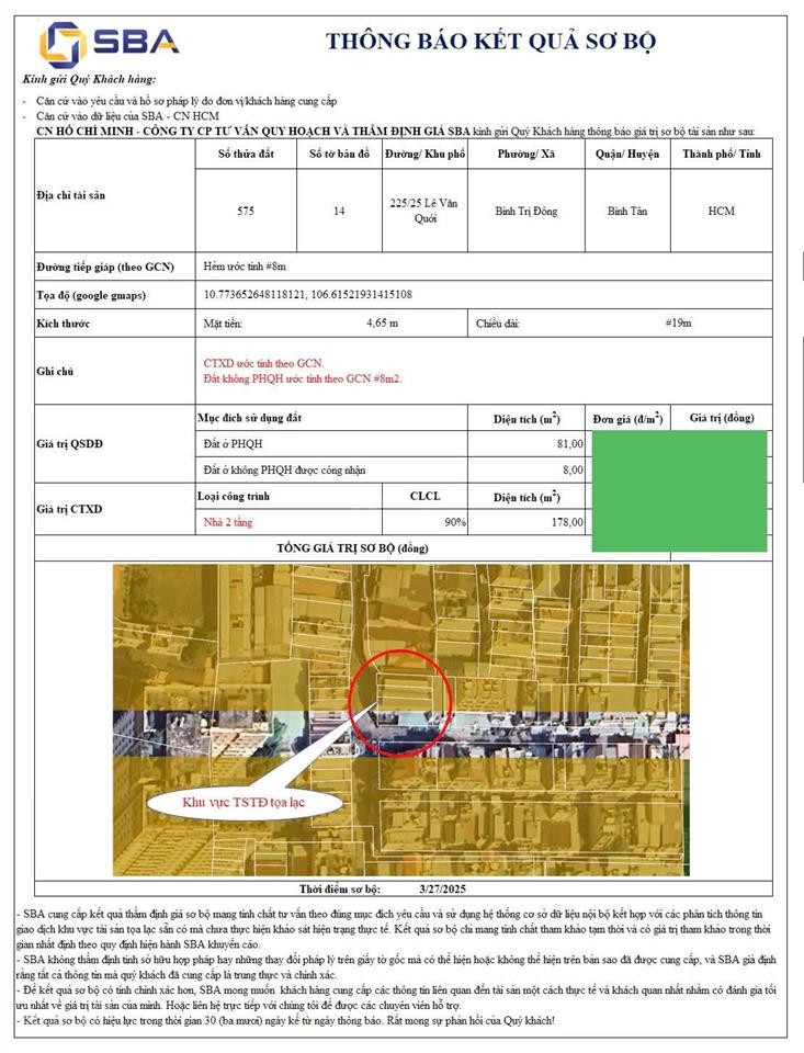 Gấp bán! lê văn quới hxh 10m 1/, góc 2 mt,90m2,vuông vức,2l,ngang lớn 4,7m,  cc a khải 0961 707 ***