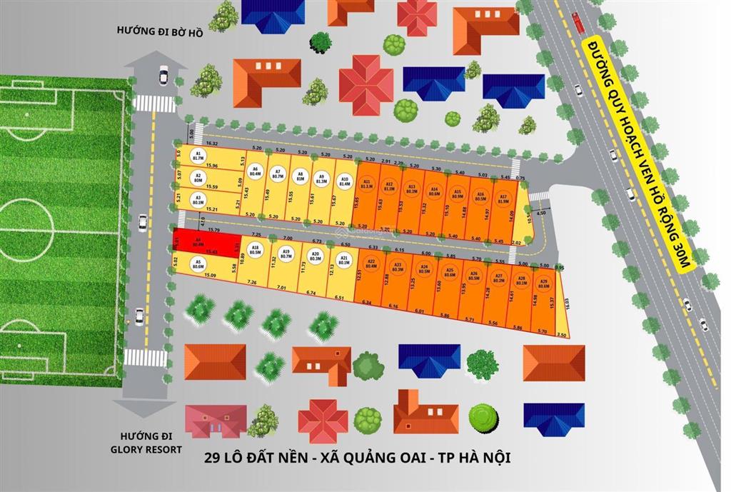 Bán đất tại đường quảng oai, xã cam thượng, ba vì, hà nội, 1,4 tỷ, 80m2 view đẹp, giá tốt