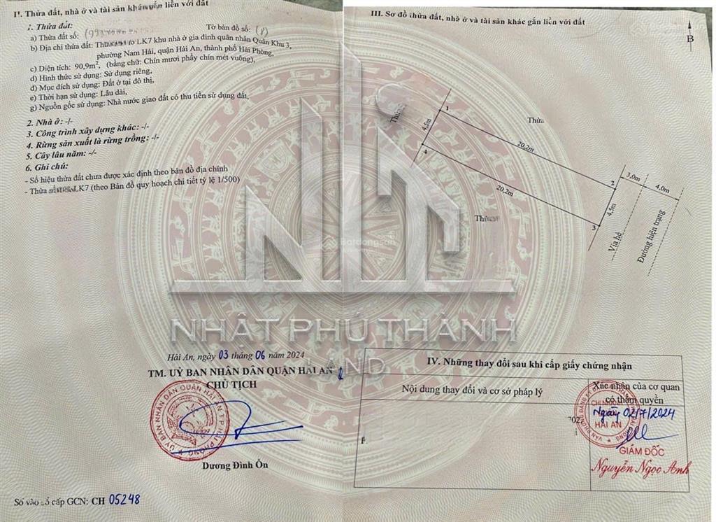 Bán đất tái định cư quân khu 3, nam hải, hải an