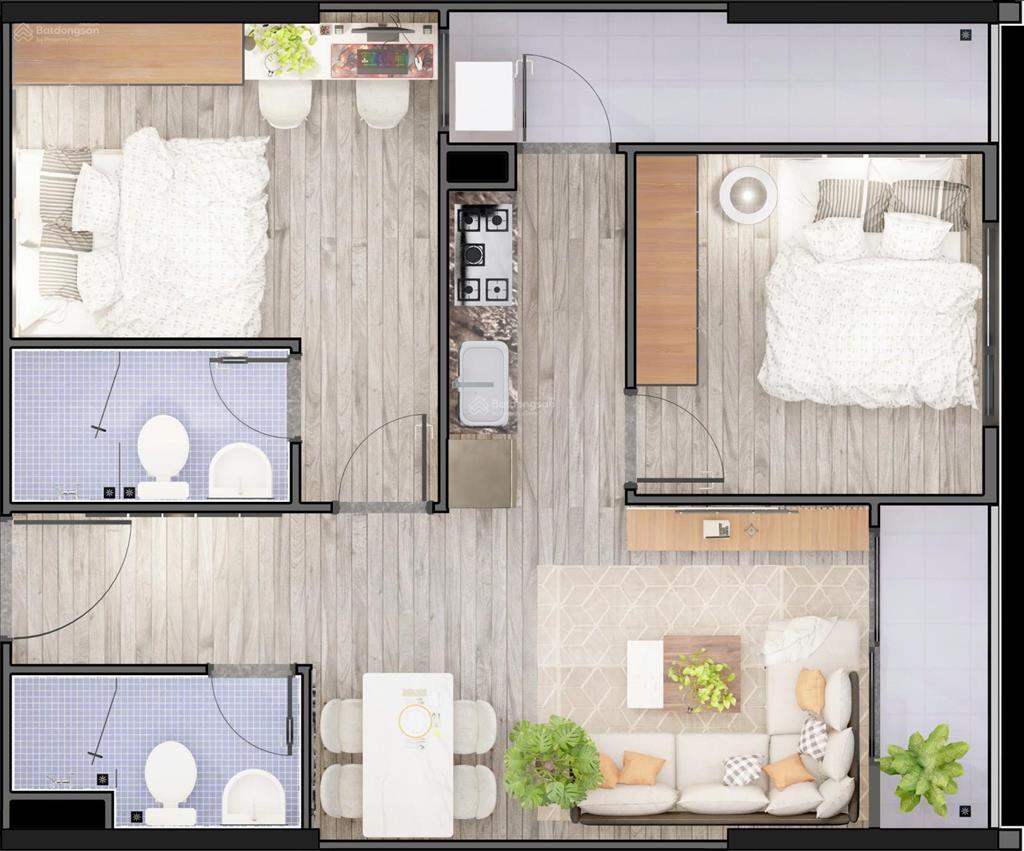 Bán căn hộ 62m2 yên bình, cạnh kcn sam sung thái nguyên, giá 21tr/m2