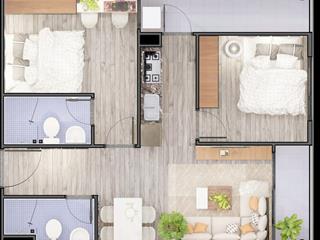 Bán căn hộ 62m2 yên bình, cạnh kcn sam sung thái nguyên, giá 21tr/m2