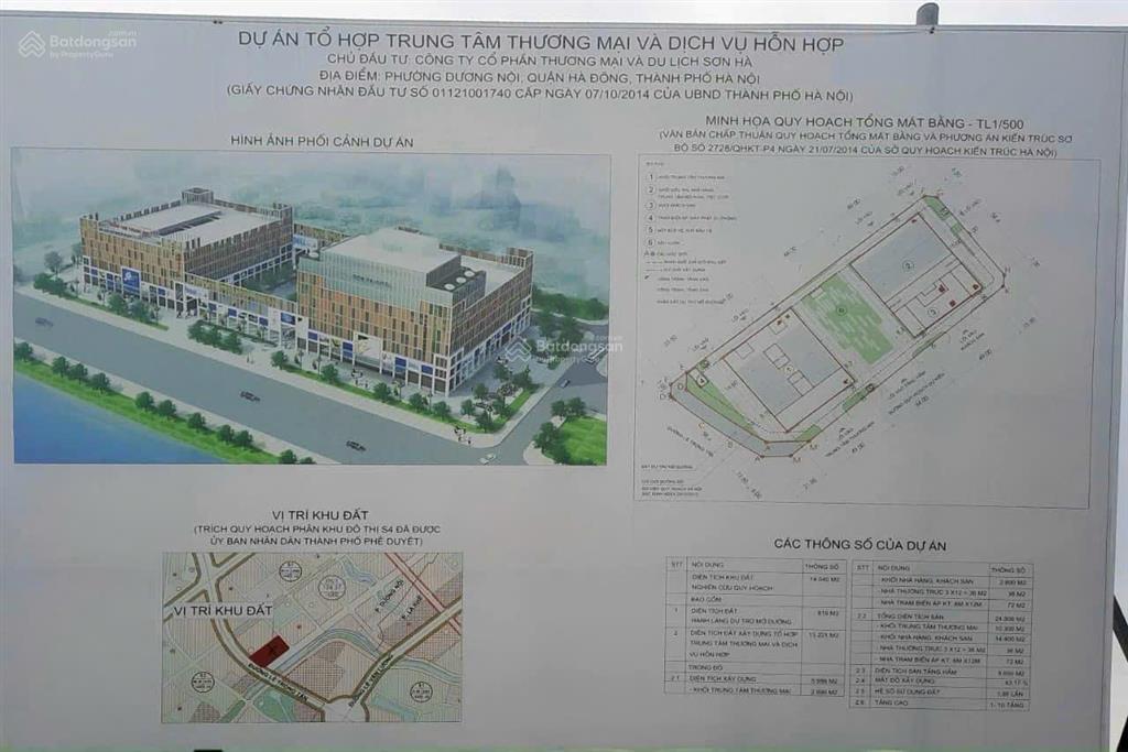 Bán đất dịch vụ khu lk20ab dương nội. hà nội. dt 50m2 đối diện tttm sơn hà, giá tốt