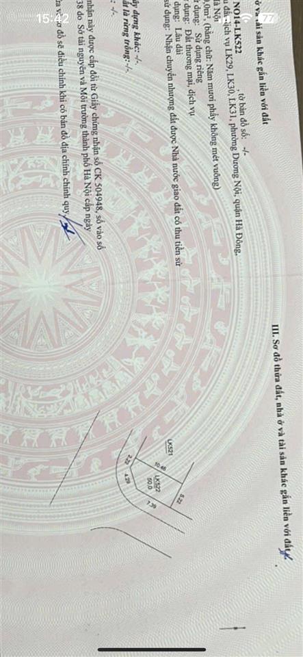 Bán đất phân lô dương nội , căn góc view vườn hoa giá tốt