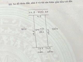 Bán đất ngõ thông oto, không lỗi phong thuỷ, gần đường lê văn lương