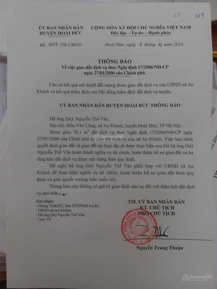 Chính chủ cần bán 50m2  70m2  80m2  100m2  150m2 đất dịch vụ xã an khánh, hoài đức, tp hà nội