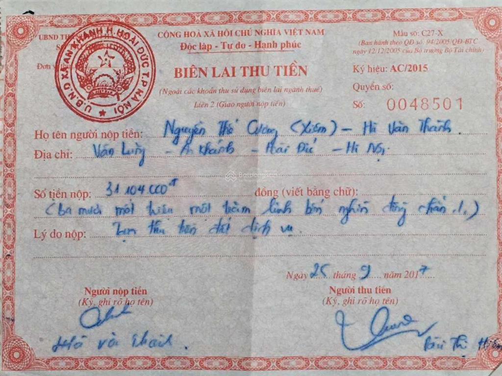 Chính chủ cần bán 50m2  70m2  80m2  100m2  150m2 đất dịch vụ xã an khánh, hoài đức, tp hà nội