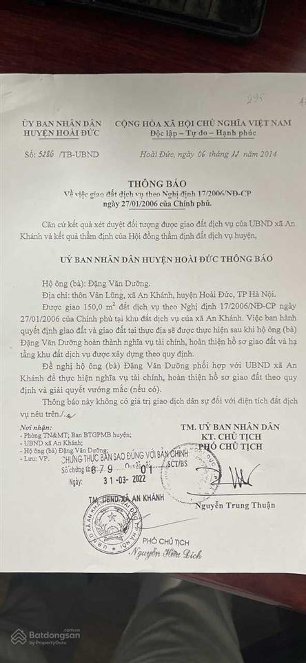 Chính chủ cần bán 50m2  70m2  80m2  100m2  150m2 đất dịch vụ xã an khánh, hoài đức, tp hà nội