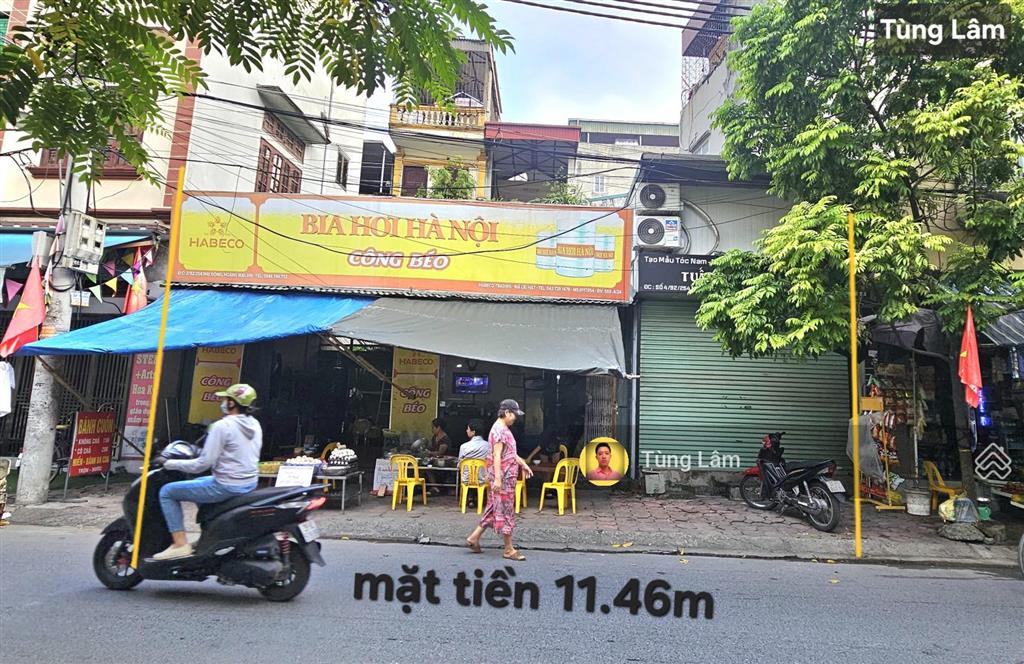 Ảnh thật! mp gốc đề minh khai, đường rộng 11m, vỉa hè to, dt 82.5m2  mt 11.46m  gía hời 500tr/m2