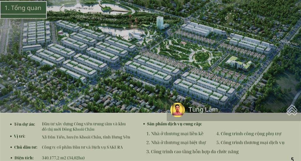 Đã chấp thuận chủ trương. dt 34ha  quy mô xây 1000 căn liền kề, 124 biệt thự. mặt đường khoái châu