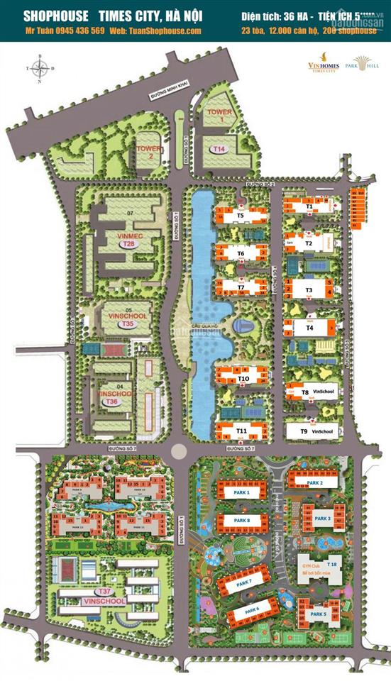 Cho thuê shophouse tại times city 150m2  200m2  300m2