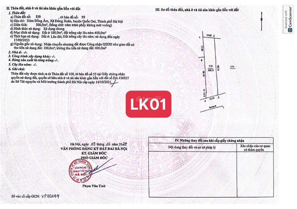 Bán đất mặt đường, đông xuân xe cont đỗ cửa 500m2 sẵn sổ 14tr/m2, 0977 514 ***