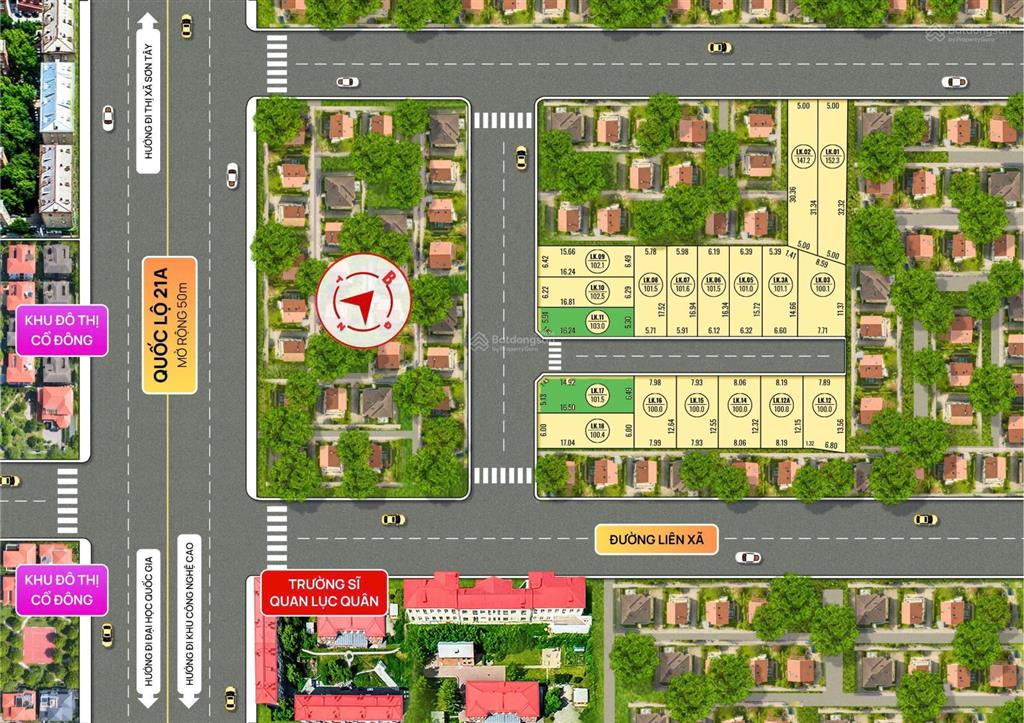 Bán đất cạnh khu đô thị hoà lạc premier sân golf đồng mô 100m2 0977 514 ***