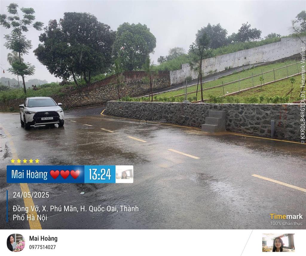 Bán đất tại đường phú mãn, xã phú cát, quốc oai, hà nội, 269.5m2 mt 10m sẵn sổ giá 4 tỷ 0977 514 ***