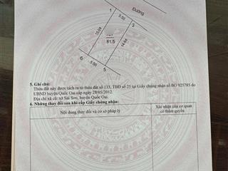Bán đất tại sài khê, quốc oai, hà nội, 63 triệu / m2, 81.5m2, hot, view đẹp 0977 514 ***