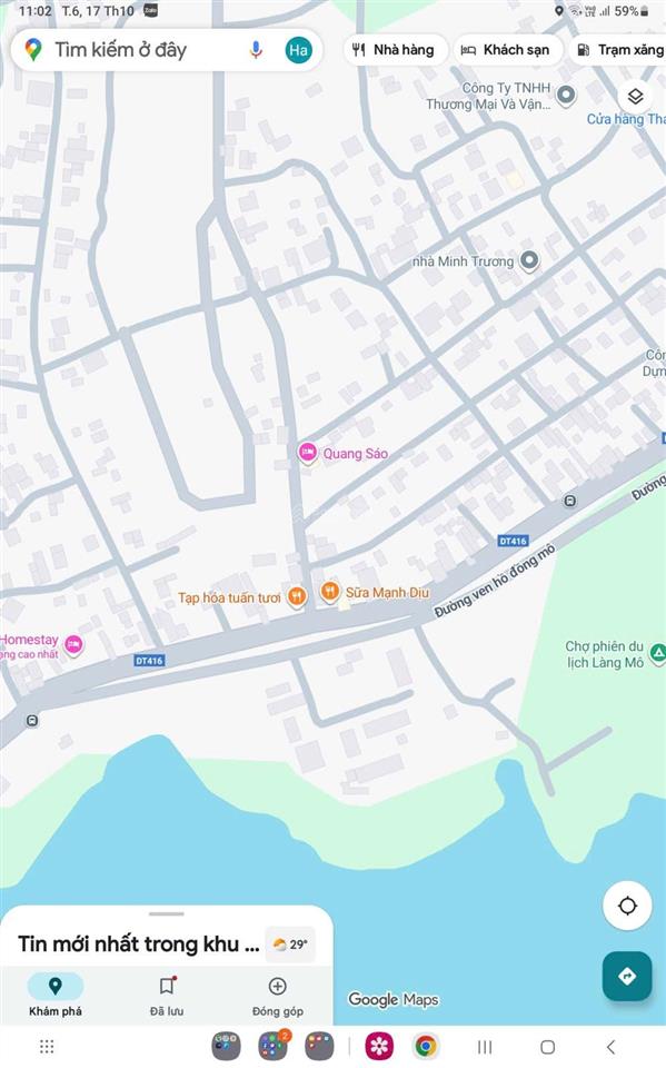 Bán trang trại, nghỉ dưỡng 1270m2 tại đường 416, phường kim sơn, sơn tây, hà nội, giá chỉ 5.5tr/m2