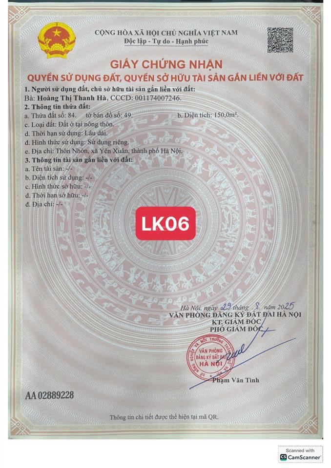 Bán đất liền kề khu xanh villas, đại lộ thăng long, hà nội, giá ưu đãi 27 triệu/m2,150m2 0977 514 ***