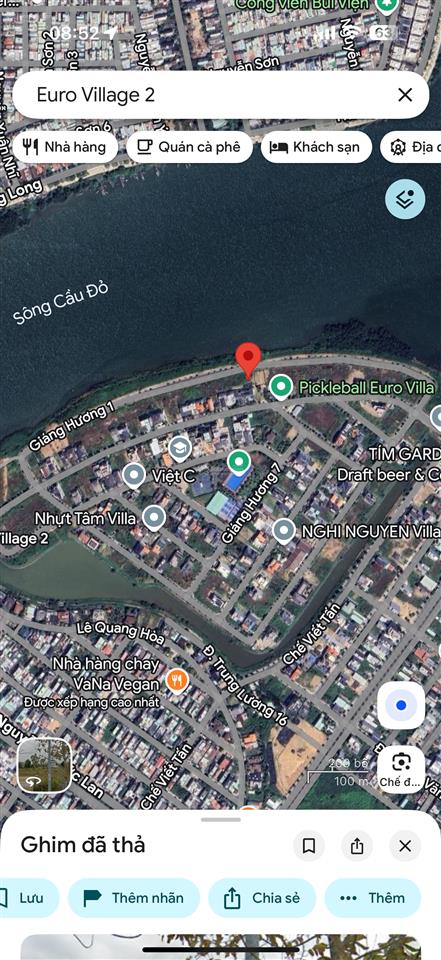 Bán đất biệt thự euro village 2 view sông đà nẵng